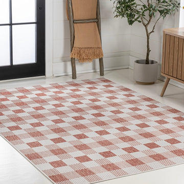 Darcy Traditional Geometric Bold Gingham Area Rug